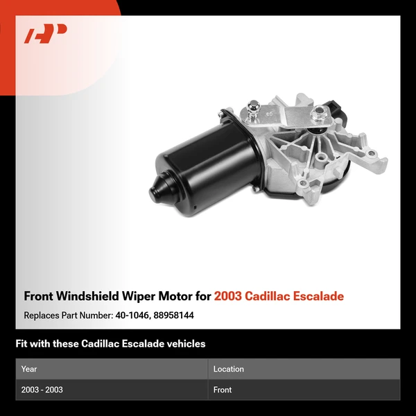 Front Windshield Wiper Motor for 2003 Cadillac Escalade
