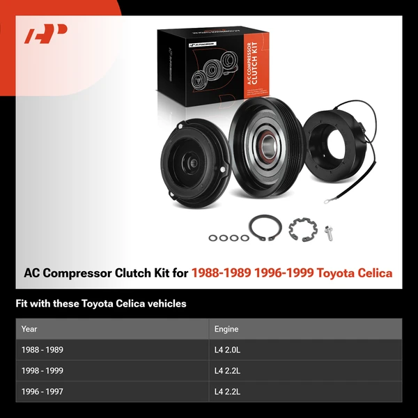 AC Compressor Clutch Kit for 1988-1989 1996-1999 Toyota Celica