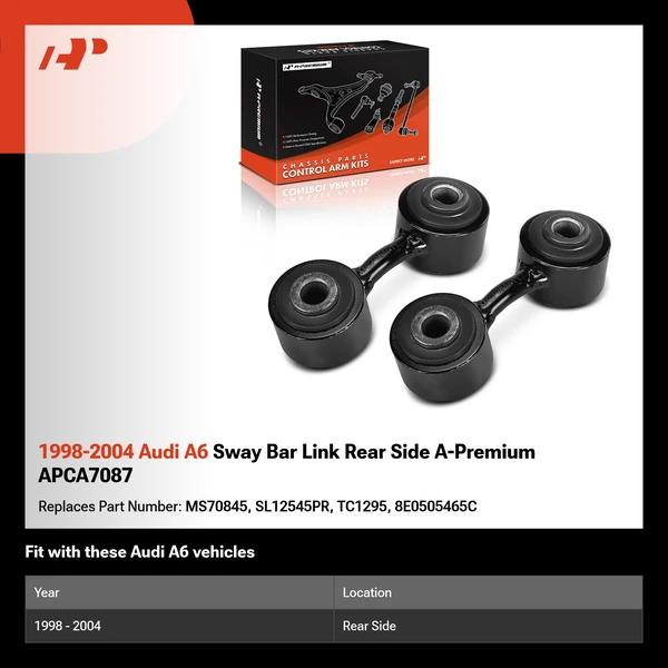 1998-2004 Audi A6 Sway Bar Link Rear Side A-Premium APCA7087