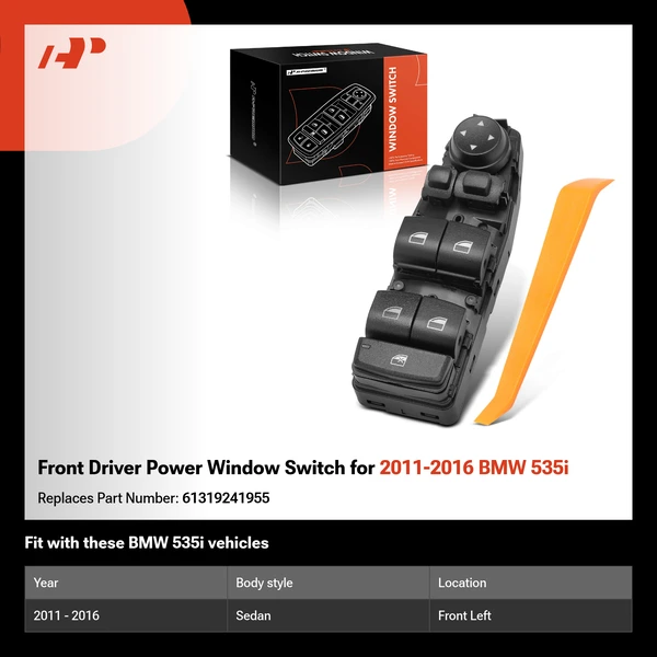 Front Driver Power Window Switch for 2011-2016 BMW 535i