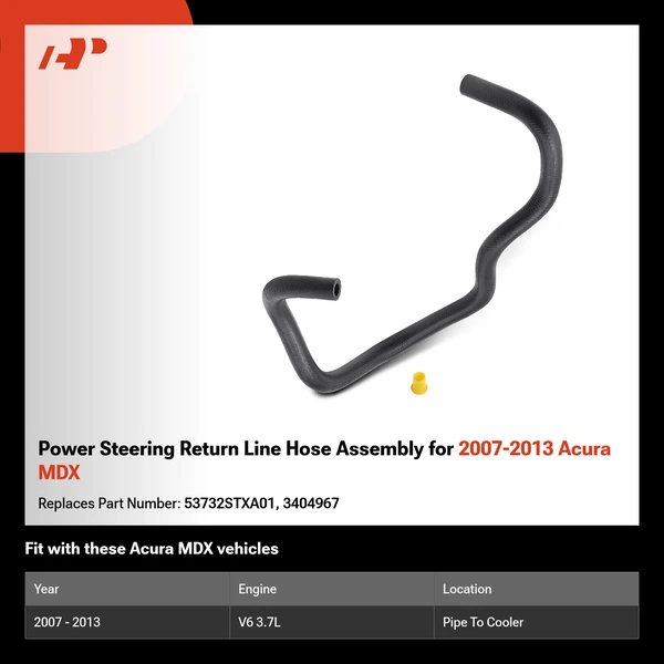 Power Steering Return Line Hose Assembly for 2007-2013 Acura MDX