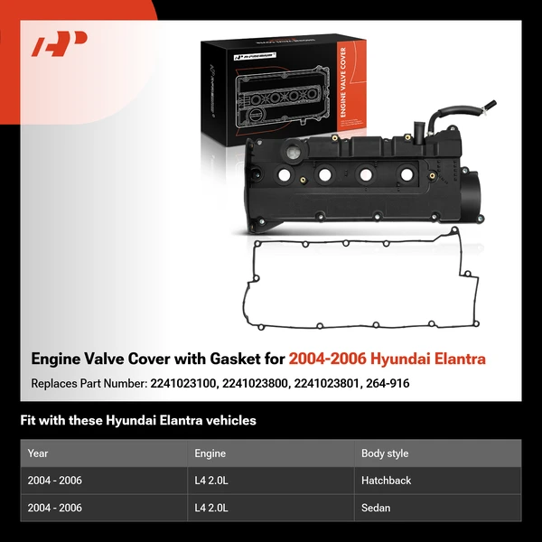 Engine Valve Cover with Gasket for 2004-2006 Hyundai Elantra