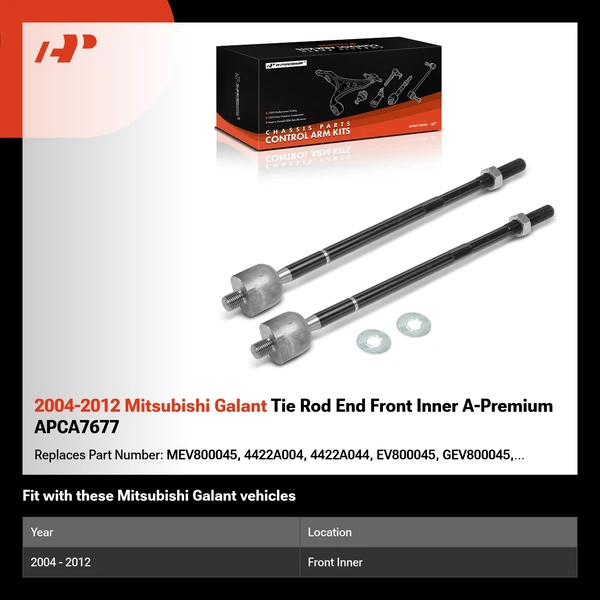 2004-2012 Mitsubishi Galant Tie Rod End Front Inner A-Premium APCA7677