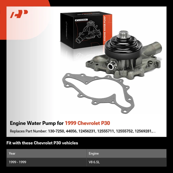 Engine Water Pump for 1999 Chevrolet P30