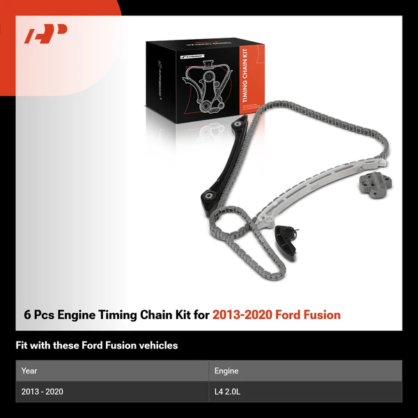 6 Pcs Engine Timing Chain Kit for 2013-2020 Ford Fusion