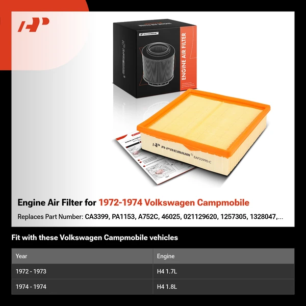 Engine Air Filter for 1972-1974 Volkswagen Campmobile