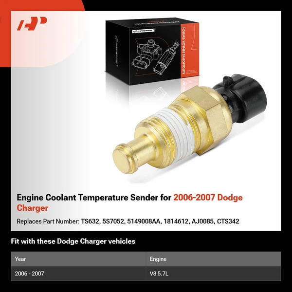 Engine Coolant Temperature Sender for 2006-2007 Dodge Charger