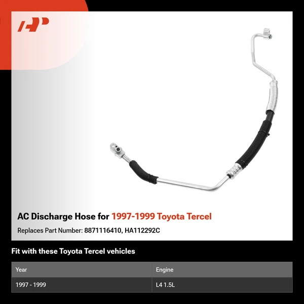 AC Discharge Hose for 1997-1999 Toyota Tercel