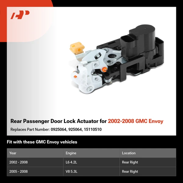 Rear Passenger Door Lock Actuator for 2002-2008 GMC Envoy