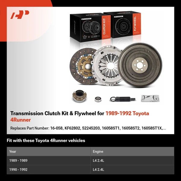 Transmission Clutch Kit & Flywheel for 1989-1992 Toyota 4Runner