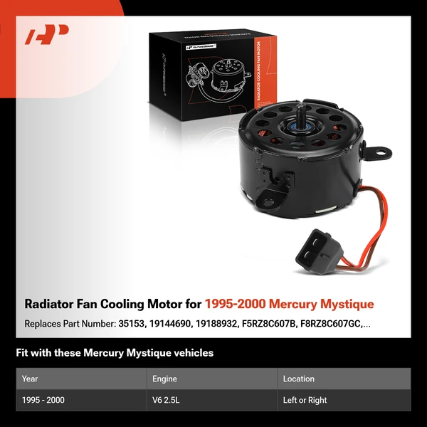 Radiator Fan Cooling Motor for 1995-2000 Mercury Mystique