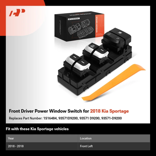 Front Driver Power Window Switch for 2018 Kia Sportage
