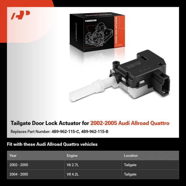 Tailgate Door Lock Actuator for 2002-2005 Audi Allroad Quattro