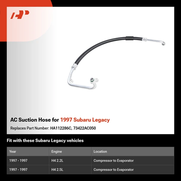 AC Suction Hose for 1997 Subaru Legacy