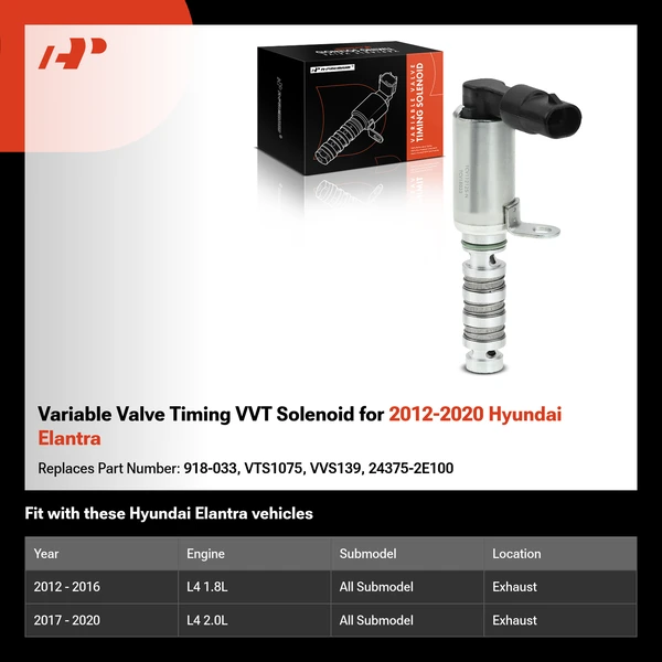 Variable Valve Timing VVT Solenoid for 2012-2020 Hyundai Elantra