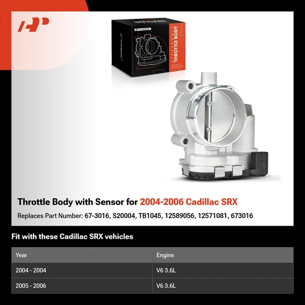 Throttle Body with Sensor for 2004-2006 Cadillac SRX