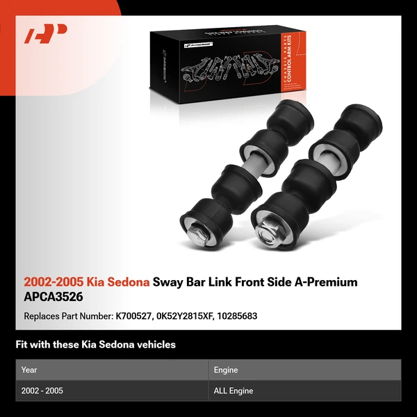 2002-2005 Kia Sedona Sway Bar Link Front Side A-Premium APCA3526