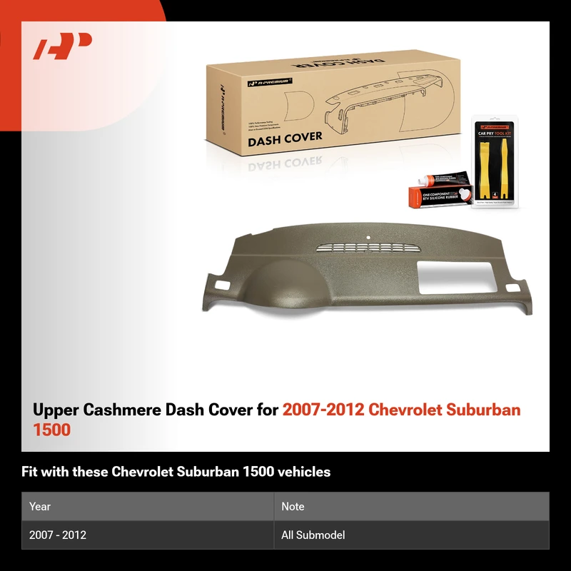 Upper Cashmere Dash Cover for 2007-2012 Chevrolet Suburban 1500