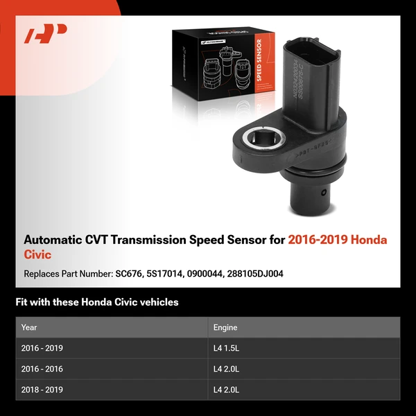 Automatic CVT Transmission Speed Sensor for 2016-2019 Honda Civic