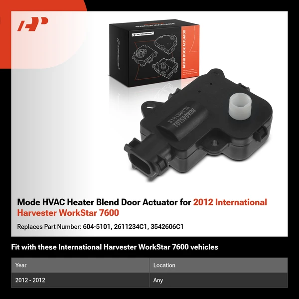 Mode HVAC Heater Blend Door Actuator for 2012 International Harvester WorkStar 7600