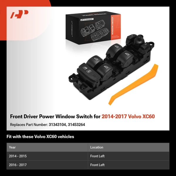 Front Driver Power Window Switch for 2014-2017 Volvo XC60