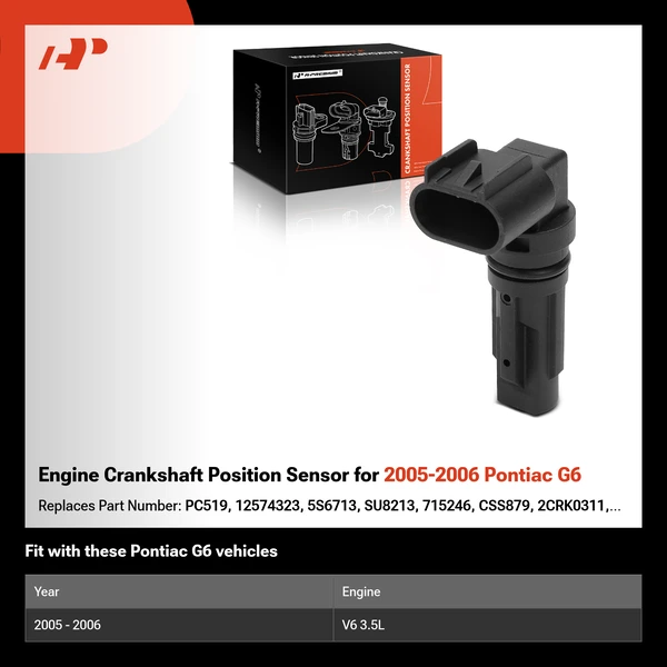Engine Crankshaft Position Sensor for 2005-2006 Pontiac G6