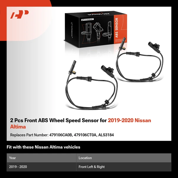 2 Pcs Front ABS Wheel Speed Sensor for 2019-2020 Nissan Altima