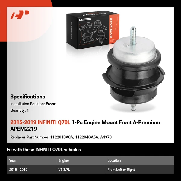 2015-2019 INFINITI Q70L 1-Pc Engine Mount Front A-Premium APEM2219