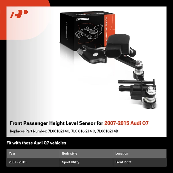 Front Passenger Height Level Sensor for 2007-2015 Audi Q7