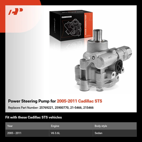 Power Steering Pump for 2005-2011 Cadillac STS