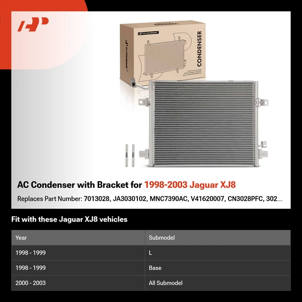 AC Condenser with Bracket for 1998-2003 Jaguar XJ8