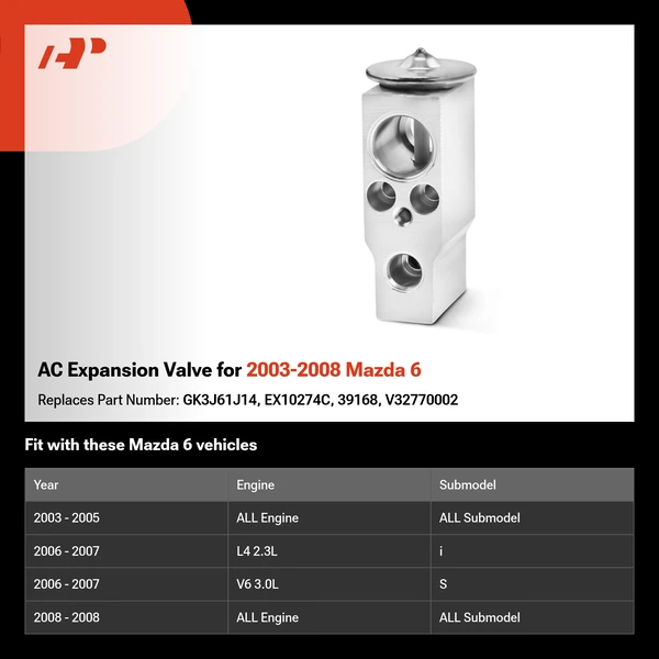 AC Expansion Valve for 2003-2008 Mazda 6