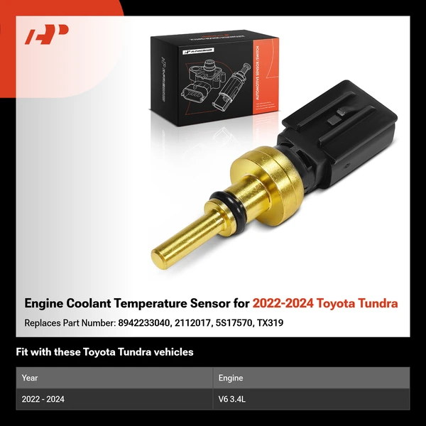 Engine Coolant Temperature Sensor for 2022-2024 Toyota Tundra