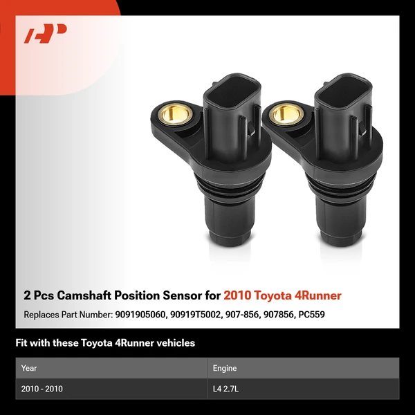 2 Pcs Camshaft Position Sensor for 2010 Toyota 4Runner