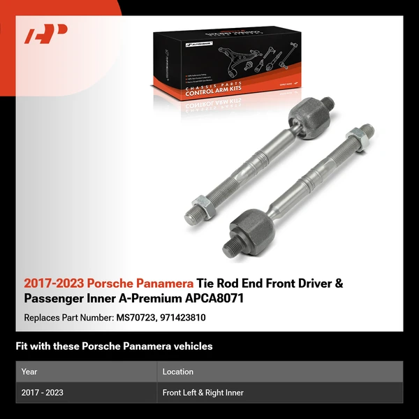 2017-2023 Porsche Panamera Tie Rod End Front Driver & Passenger Inner A-Premium APCA8071