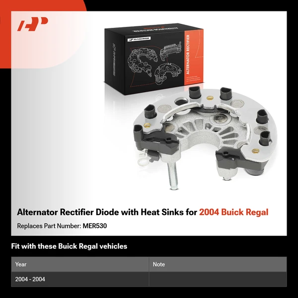 Alternator Rectifier Diode with Heat Sinks for 2004 Buick Regal