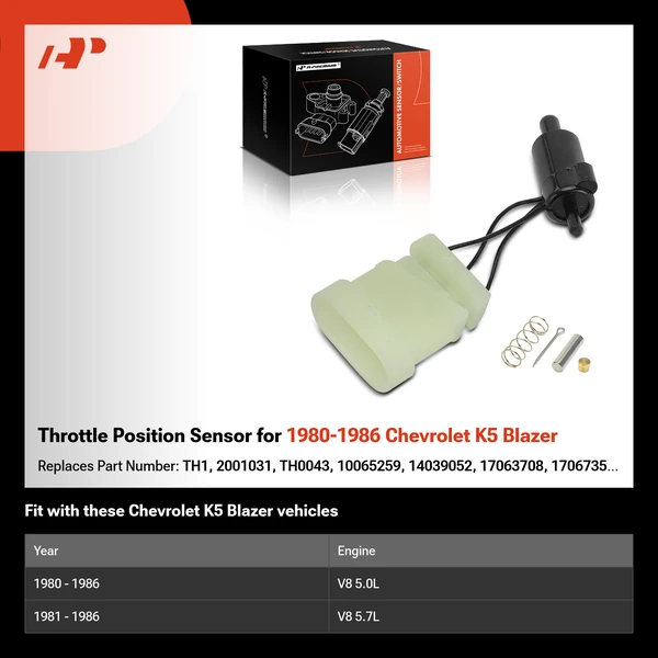 Throttle Position Sensor for 1980-1986 Chevrolet K5 Blazer