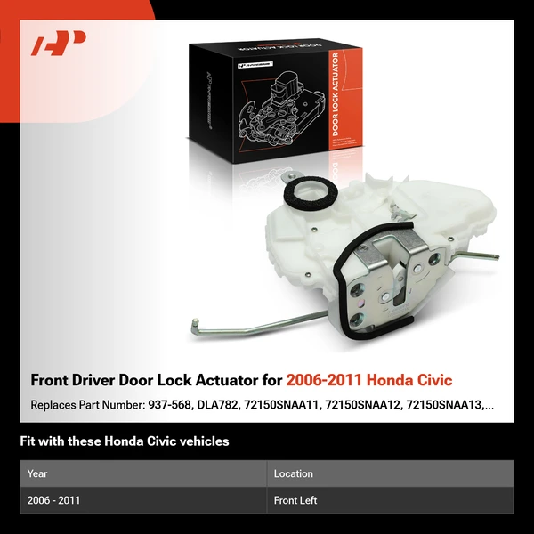Front Driver Door Lock Actuator for 2006-2011 Honda Civic