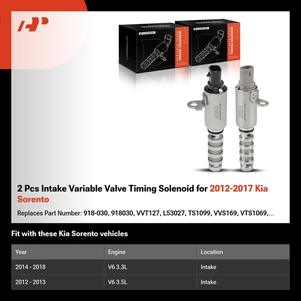 2 Pcs Intake Variable Valve Timing Solenoid for 2012-2017 Kia Sorento