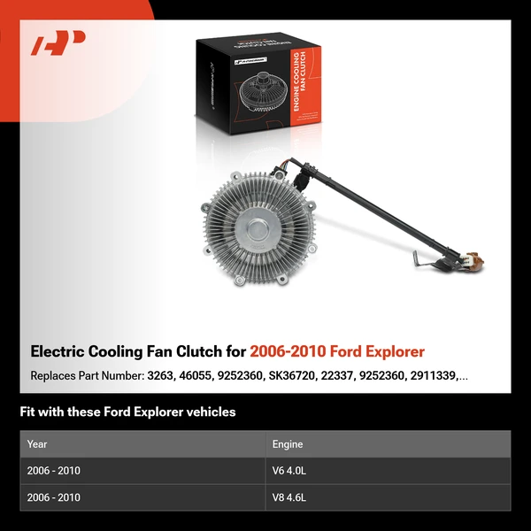 Electric Cooling Fan Clutch for 2006-2010 Ford Explorer