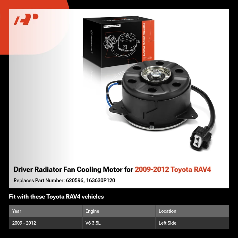 Driver Radiator Fan Cooling Motor for 2009-2012 Toyota RAV4