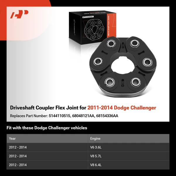 Driveshaft Coupler Flex Joint for 2011-2014 Dodge Challenger