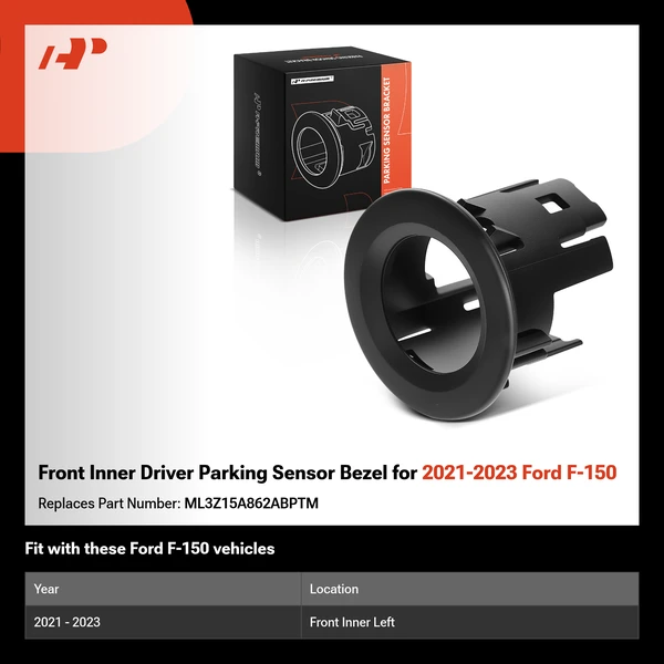 Front Inner Driver Parking Sensor Bezel for 2021-2023 Ford F-150