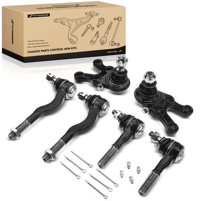 6 Pcs Front Ball Joints & Tie Rods Kit