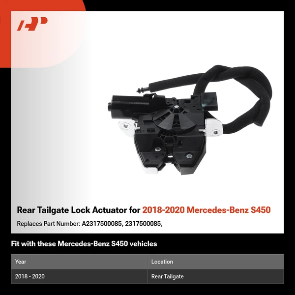 Rear Tailgate Lock Actuator for 2018-2020 Mercedes-Benz S450