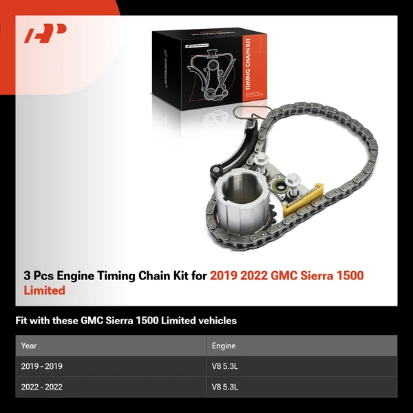 3 Pcs Engine Timing Chain Kit for 2019 2022 GMC Sierra 1500 Limited