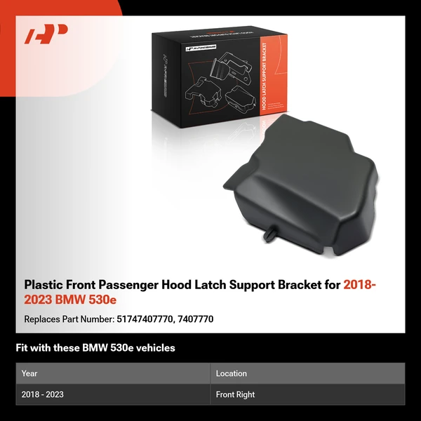 Plastic Front Passenger Hood Latch Support Bracket for 2018-2023 BMW 530e