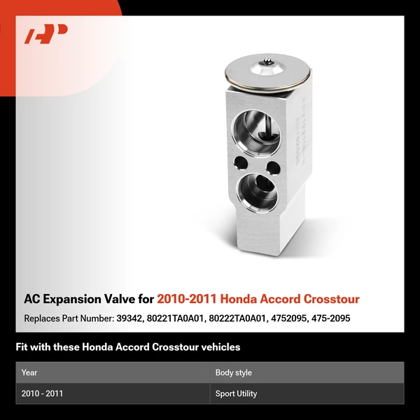 AC Expansion Valve for 2010-2011 Honda Accord Crosstour