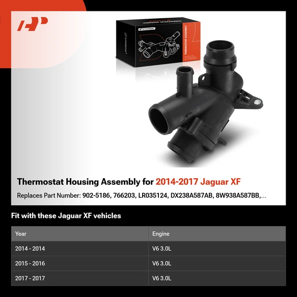 Thermostat Housing Assembly for 2014-2017 Jaguar XF
