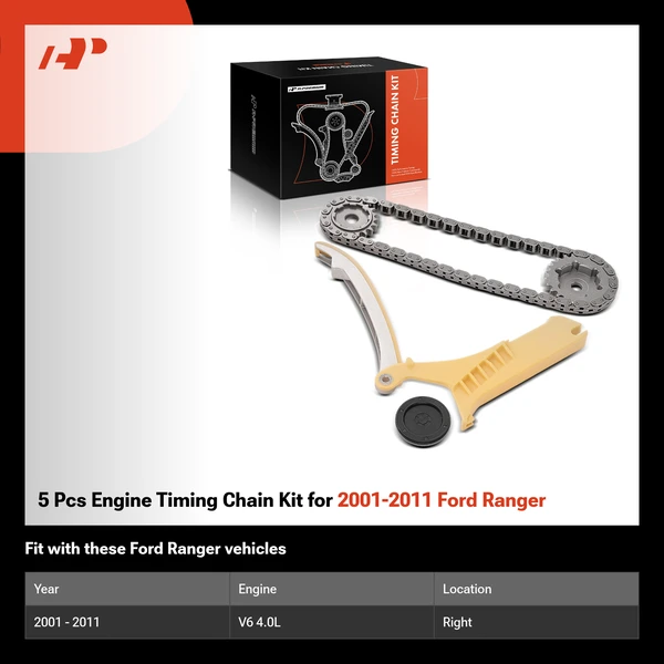 5 Pcs Engine Timing Chain Kit for 2001-2011 Ford Ranger